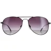 Polar Aviator^Sunglasses 664 Col.77 Metallized Black Smoke Gradient
