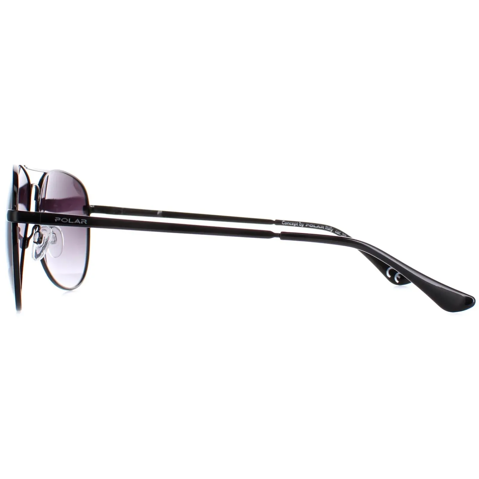 Polar Aviator^Sunglasses 664 Col.77 Metallized Black Smoke Gradient