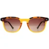 Polar Polarised|Rectangle^Sunglasses 362 COL.431 Shiny Crystal Honey Havana Brown ize