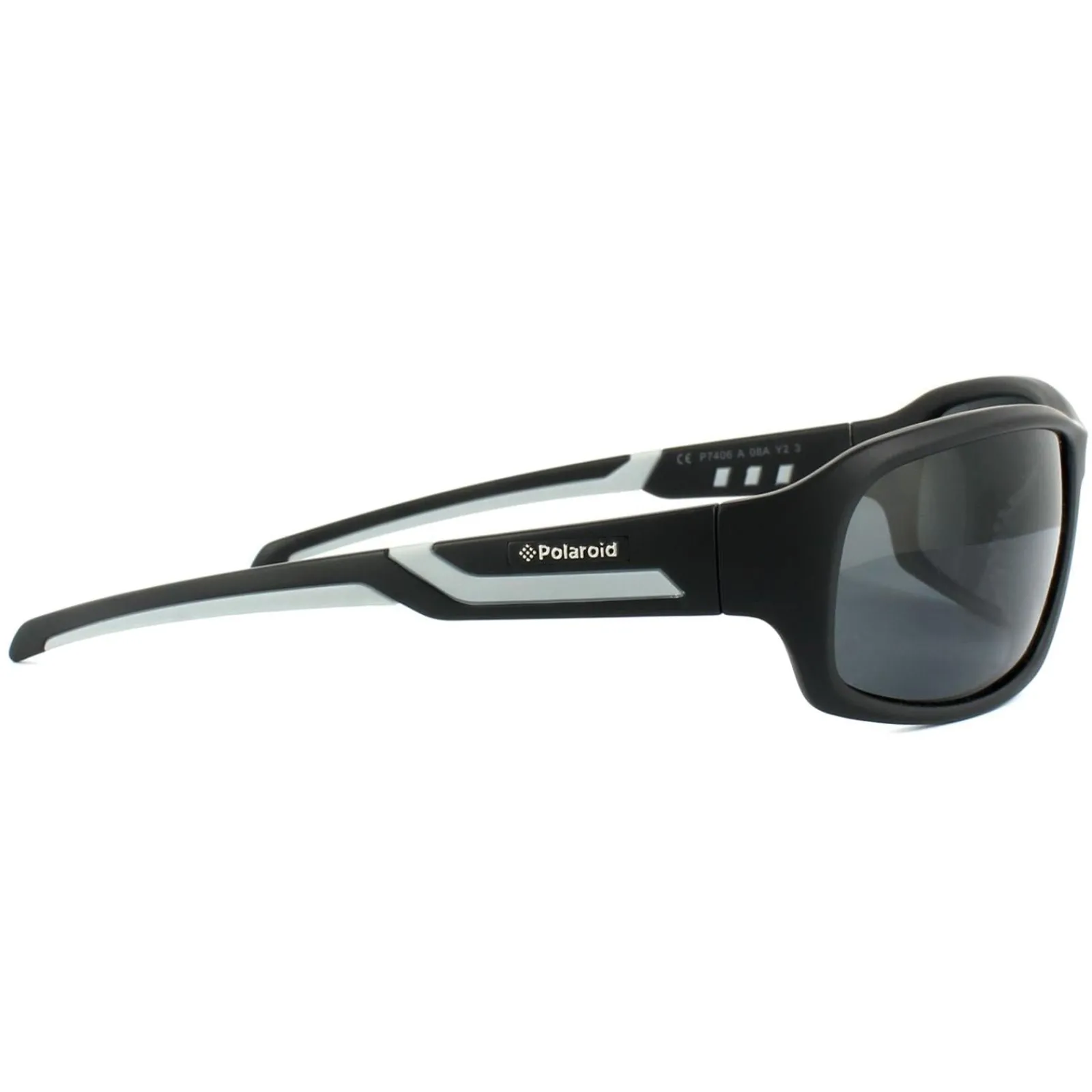 Polaroid Sport Polarised|Wrap^Sunglasses P7406 08A Y2 Black & Grey Grey Polarized