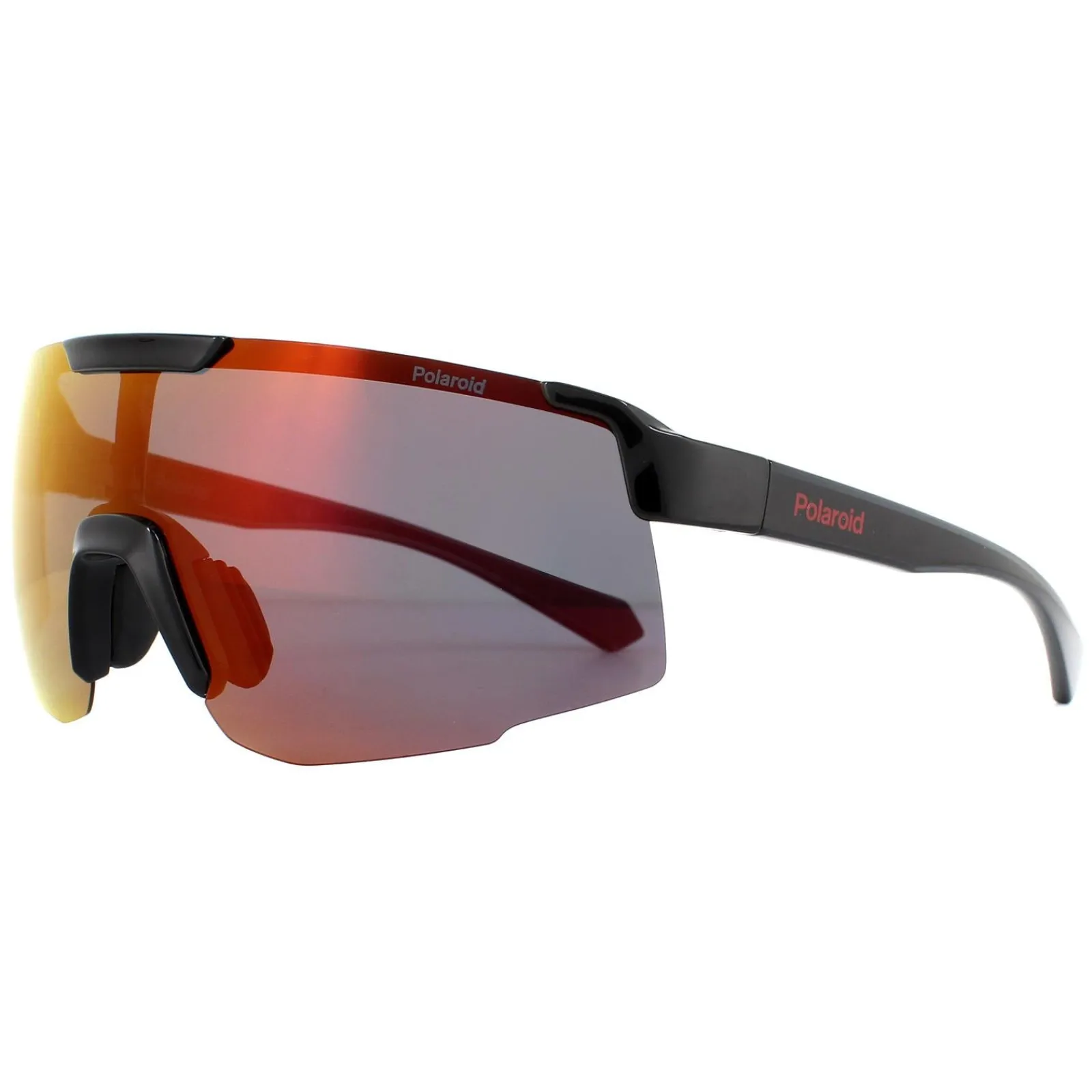 Polaroid Sport Polarised^Sunglasses PLD 7035/S 807/OZ Black Red Mirror Polarized