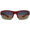 Polaroid Sport Polarised|Wrap^Sunglasses P7413 33W JB Shiny Red Grey Silver Mirror Po
