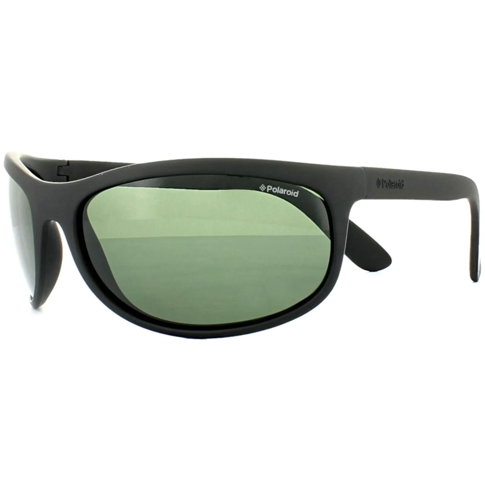 Polaroid Sport Polarised|Wrap^Sunglasses P7334 9CA RC Black Rubber Green Polarized