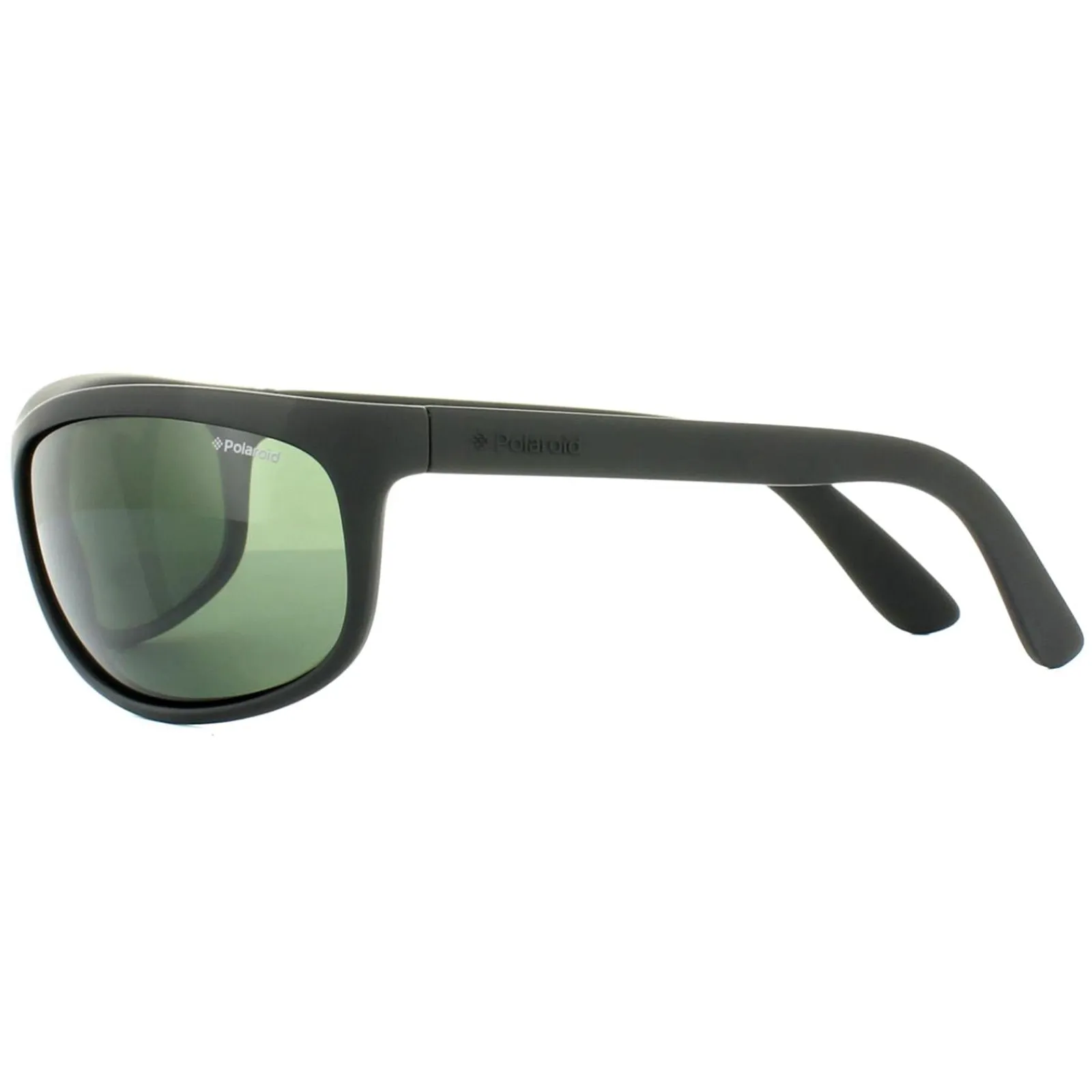 Polaroid Sport Polarised|Wrap^Sunglasses P7334 9CA RC Black Rubber Green Polarized