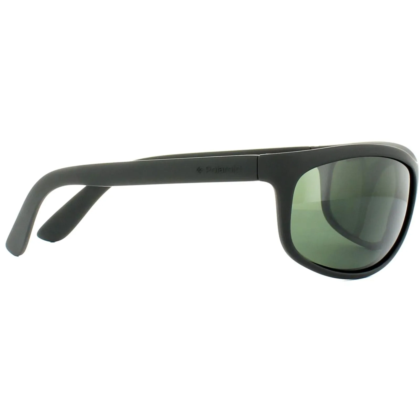 Polaroid Sport Polarised|Wrap^Sunglasses P7334 9CA RC Black Rubber Green Polarized