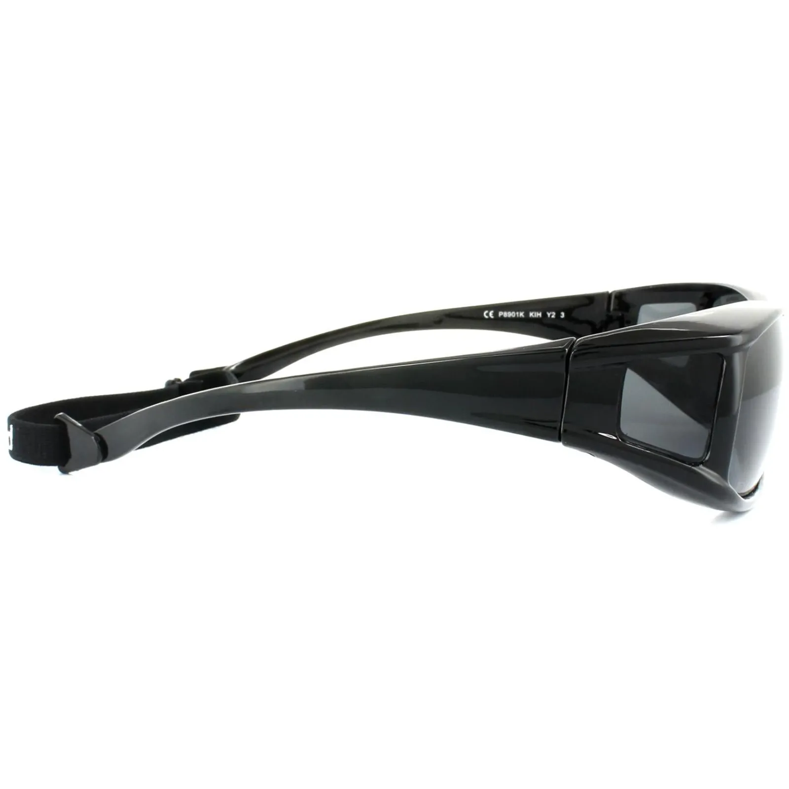 Polaroid Suncovers Polarised^Fit Over Glasses Sunglasses P8901 KIH Y2 Black Grey