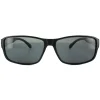 Polaroid Suncovers Polarised|Rectangle^Fit Over Glasses Sunglasses P8406 KIH Y2 Black Grey