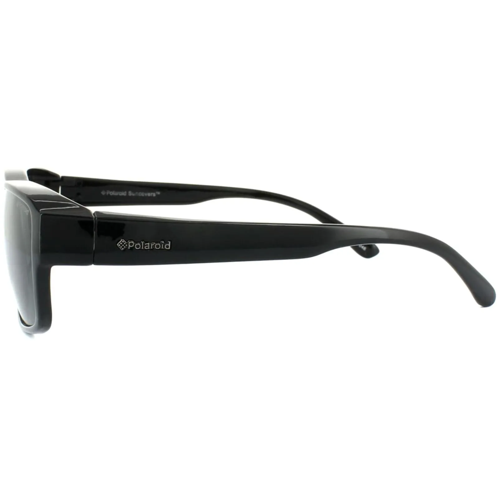 Polaroid Suncovers Polarised|Rectangle^Fit Over Glasses Sunglasses P8406 KIH Y2 Black Grey