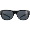 Polaroid Suncovers Polarised|Square^Fit Over Glasses Sunglasses PLD 9008/S 807 C3 Black