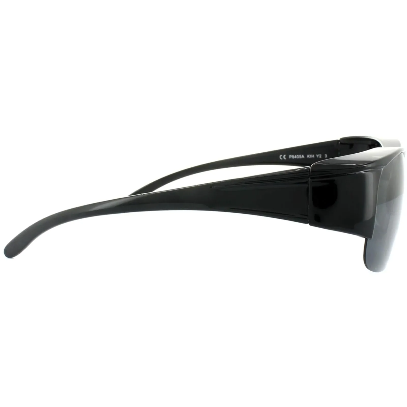 Polaroid Suncovers Polarised^Fitover Sunglasses P8405 KIH Y2 Black Grey Polarize