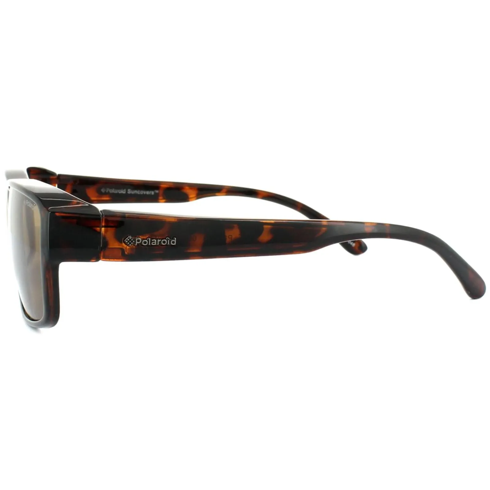 Polaroid Suncovers Polarised|Rectangle^Fitover Sunglasses P8406 0BM IG Dark Havana Brown P