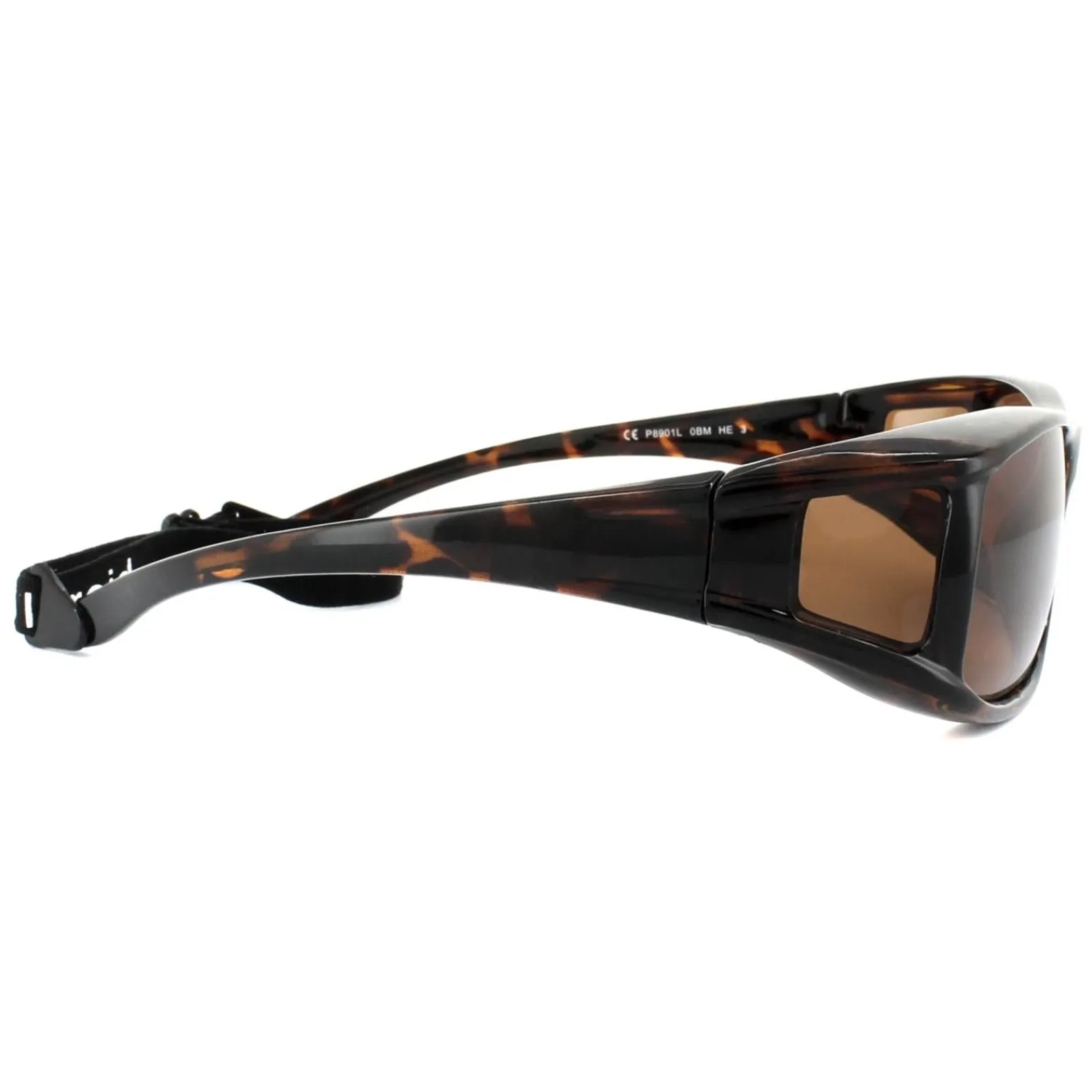 Polaroid Suncovers Polarised|Wrap^Fitover Sunglasses P8901 0BM HE Havana Copper Polar