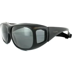 Polaroid Suncovers Polarised|Wrap^Fitover Sunglasses 08535 KIH Y2 Black Grey Polarize