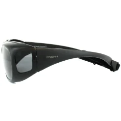 Polaroid Suncovers Polarised|Wrap^Fitover Sunglasses 08535 KIH Y2 Black Grey Polarize