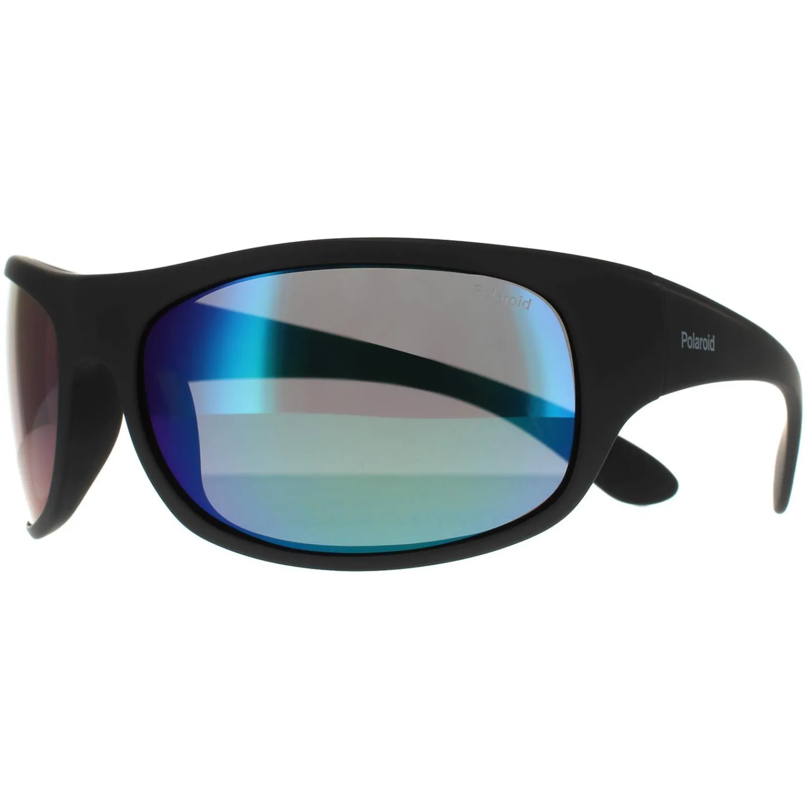 Polaroid Polarised^Sunglasses 07886 3OL 5Z Matte Black Green Mirror Polarized