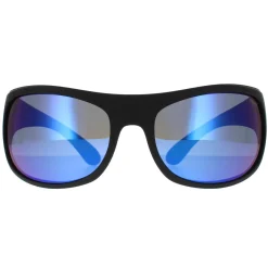 Polaroid Polarised|Wrap^Sunglasses 07886 0VK 5X Matte Black Blue Mirror Polarized