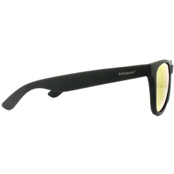 Polaroid Polarised|Rectangle^Sunglasses P8443 9CA L6 Black Rubber Grey Red Mirror Polarize