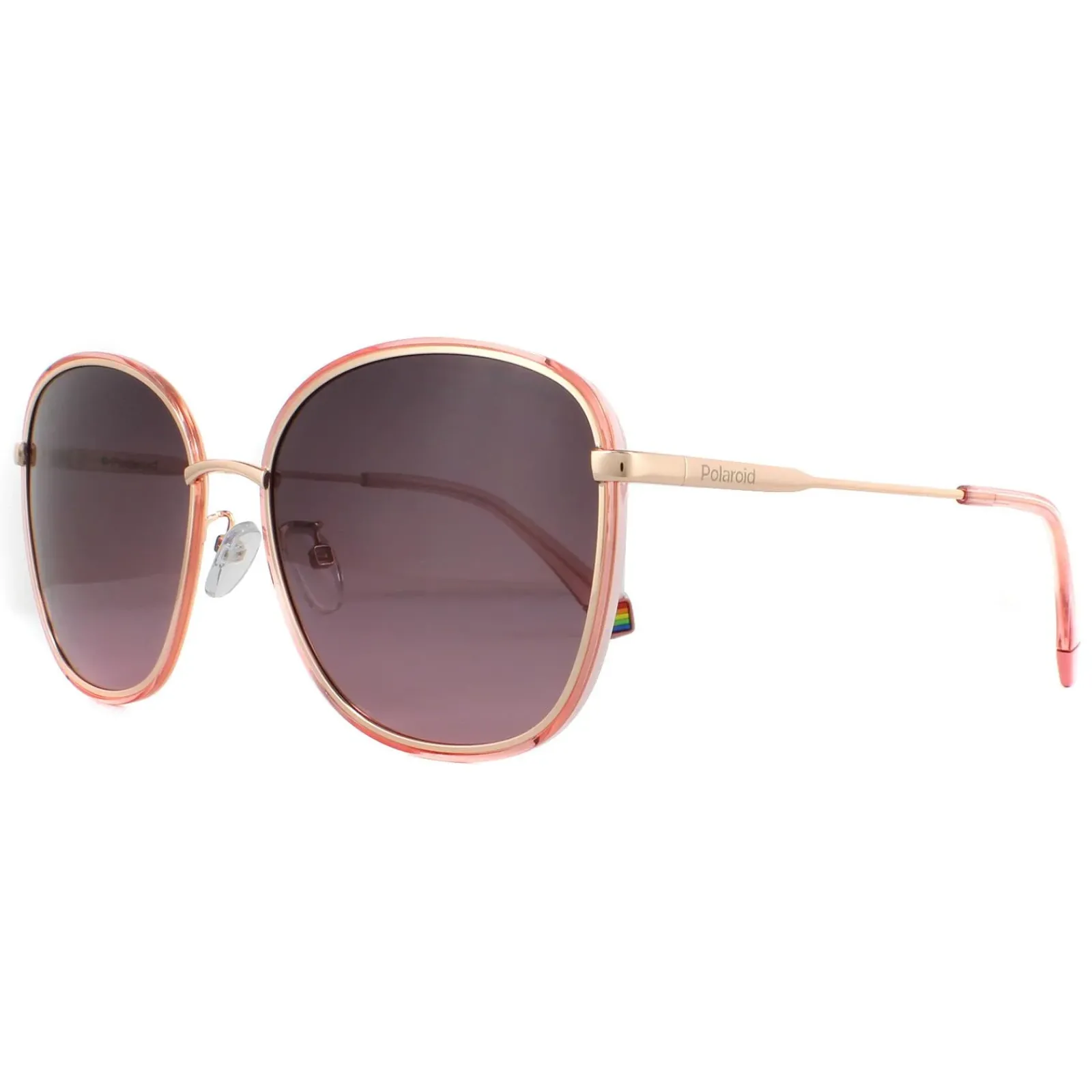 Polaroid Polarised|Square^Sunglasses PLD 6117/G/S S45 JR Pink Gold Burgundy Gradient Po