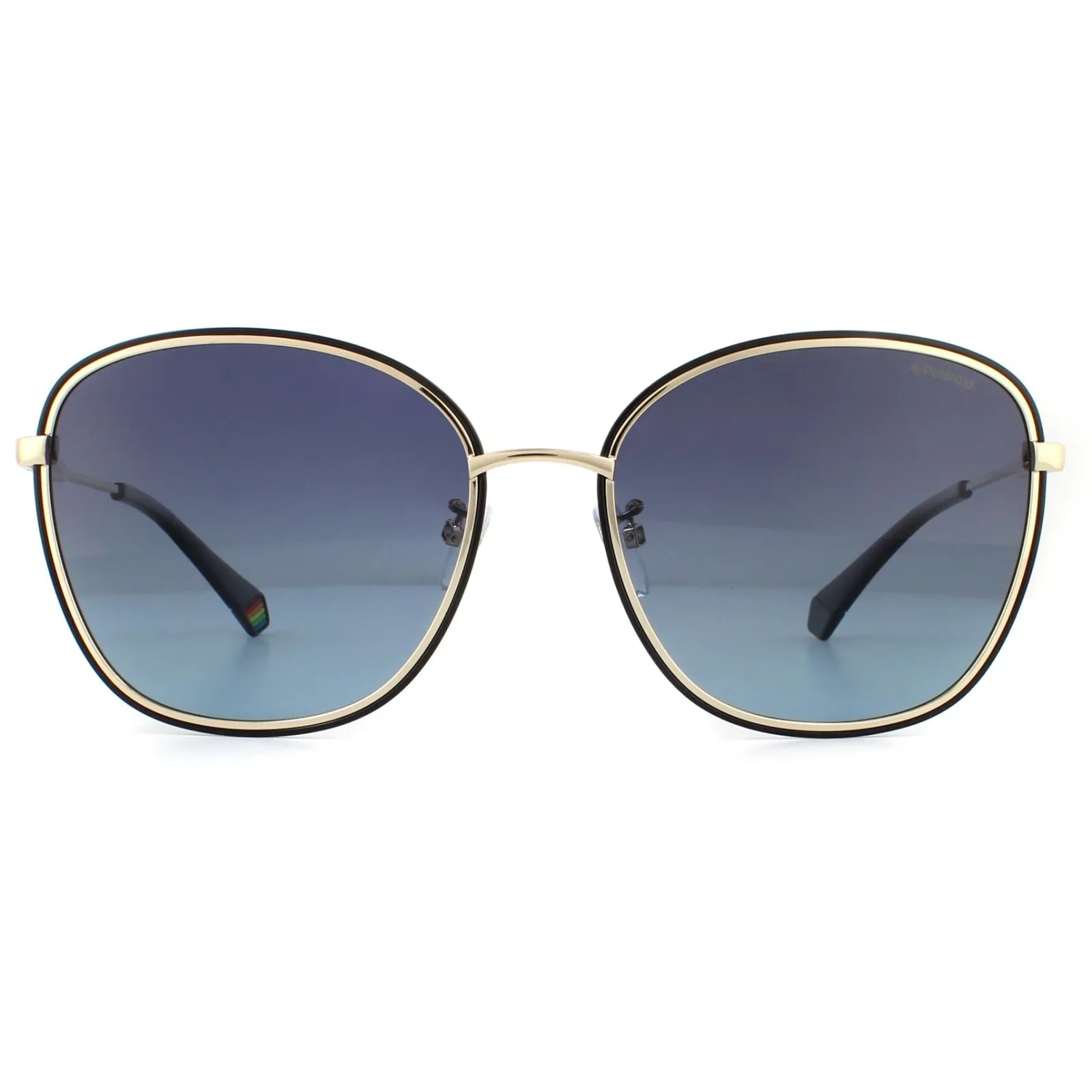 Polaroid Polarised^Sunglasses PLD 6117/G/S 2M2 WJ Black Gold Grey Gradient Polar