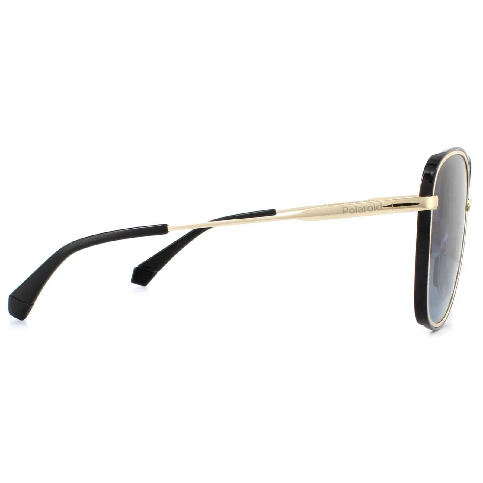 Polaroid Polarised^Sunglasses PLD 6117/G/S 2M2 WJ Black Gold Grey Gradient Polar
