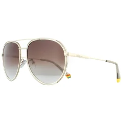 Polaroid Polarised|Aviator^Sunglasses PLD 6116/G/S 84E LA Gold Beige Brown Gradient Pola