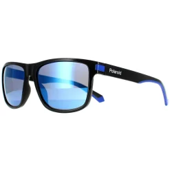 Polaroid Polarised|Square^Sunglasses PLD 2123/S D51 5X Black Blue Blue Mirror Polarized