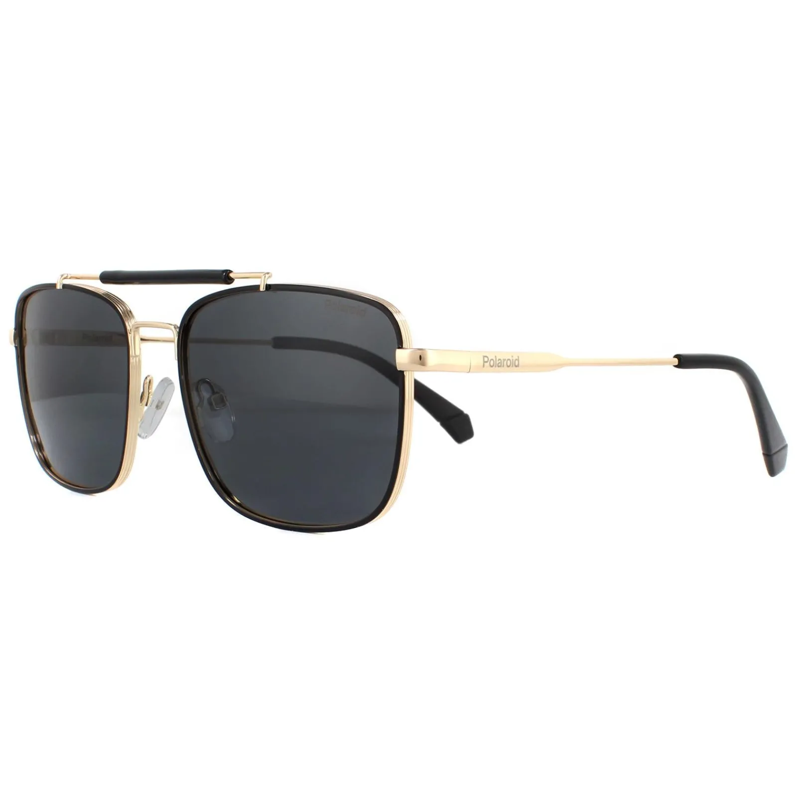 Polaroid Polarised^Sunglasses PLD 2111/S 2M2 M9 Black Gold Grey Polarized