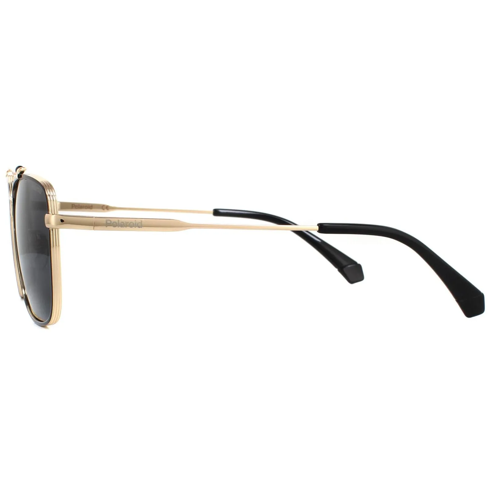 Polaroid Polarised^Sunglasses PLD 2111/S 2M2 M9 Black Gold Grey Polarized