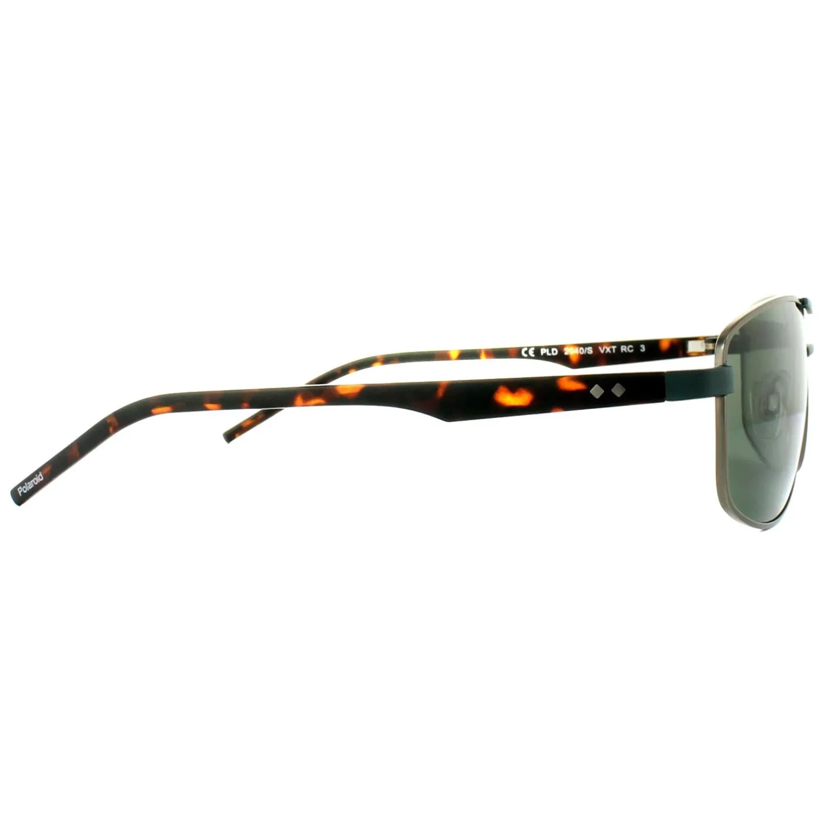 Polaroid Polarised|Rectangle^Sunglasses PLD 2040/S VXT RC Green Silver Havana Green Polari