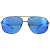 Polaroid Polarised|Aviator^Sunglasses PLD 2059/S KJ1 5X Dark Ruthenium Grey Blue Mirror