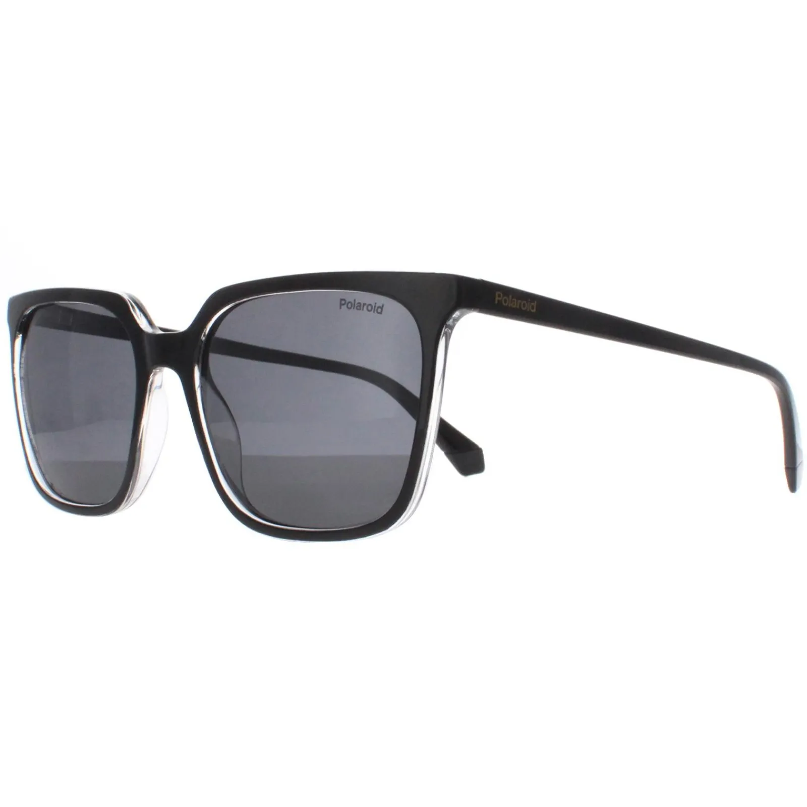 Polaroid Polarised|Rectangle^Sunglasses PLD 4163/S 7C5 M9 Black Crystal Grey Polarized