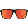 Polaroid Polarised|Wrap^Sunglasses PLD 7040/S 71C OZ Black Yellow Red Mirror Polarize