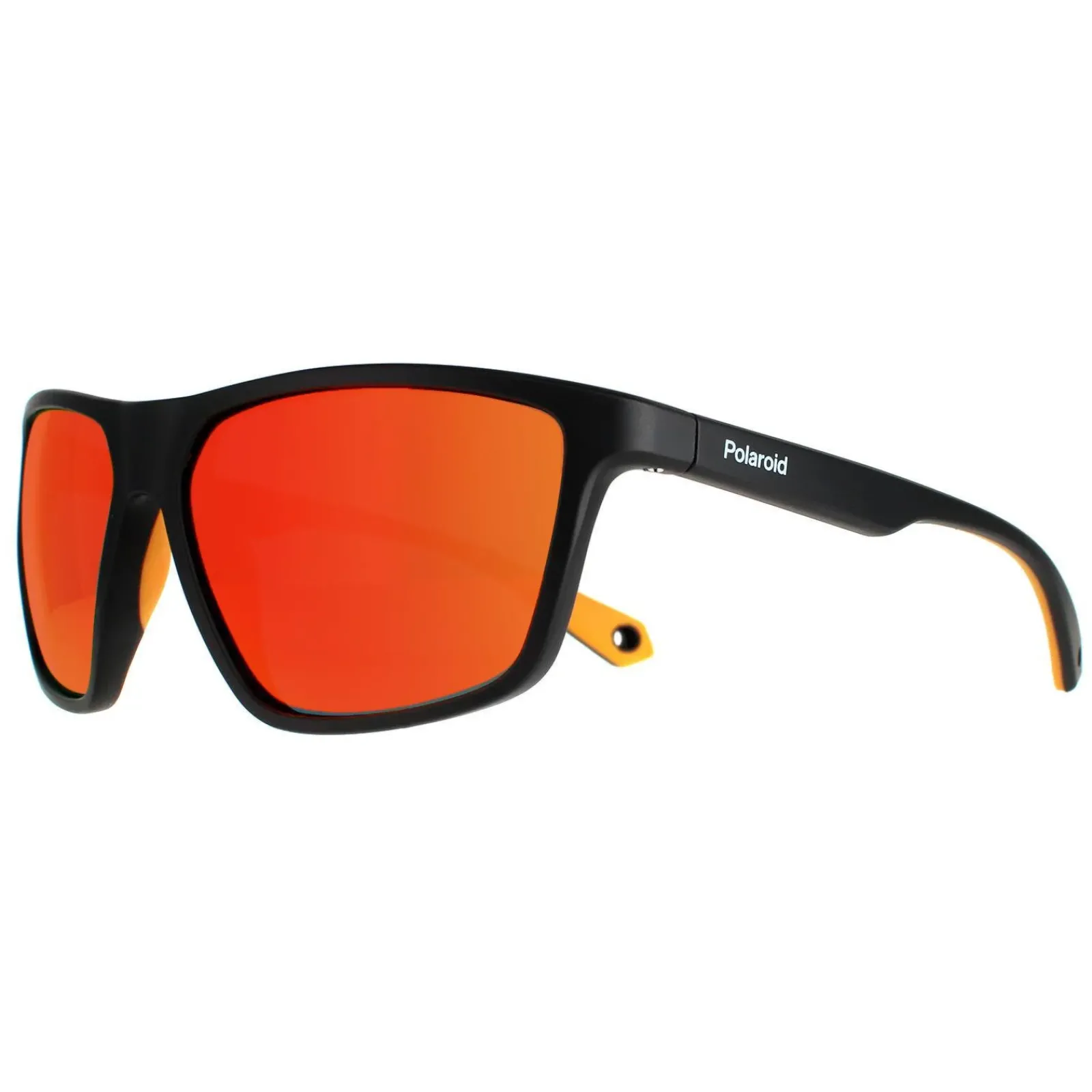 Polaroid Polarised|Wrap^Sunglasses PLD 7040/S 71C OZ Black Yellow Red Mirror Polarize