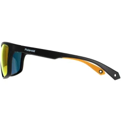 Polaroid Polarised|Wrap^Sunglasses PLD 7040/S 71C OZ Black Yellow Red Mirror Polarize