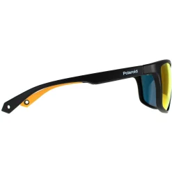 Polaroid Polarised|Wrap^Sunglasses PLD 7040/S 71C OZ Black Yellow Red Mirror Polarize