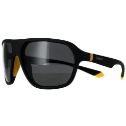 Polaroid Rectangle|Polaroid^Sunglasses PLD 2152/S PGC M9 Matte Black Yellow Grey Polarize