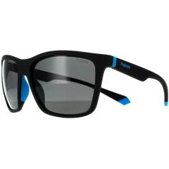 Polaroid Polarised|Rectangle^Sunglasses PLD 2126/S OY4 M9 Black Azure Grey Polarized