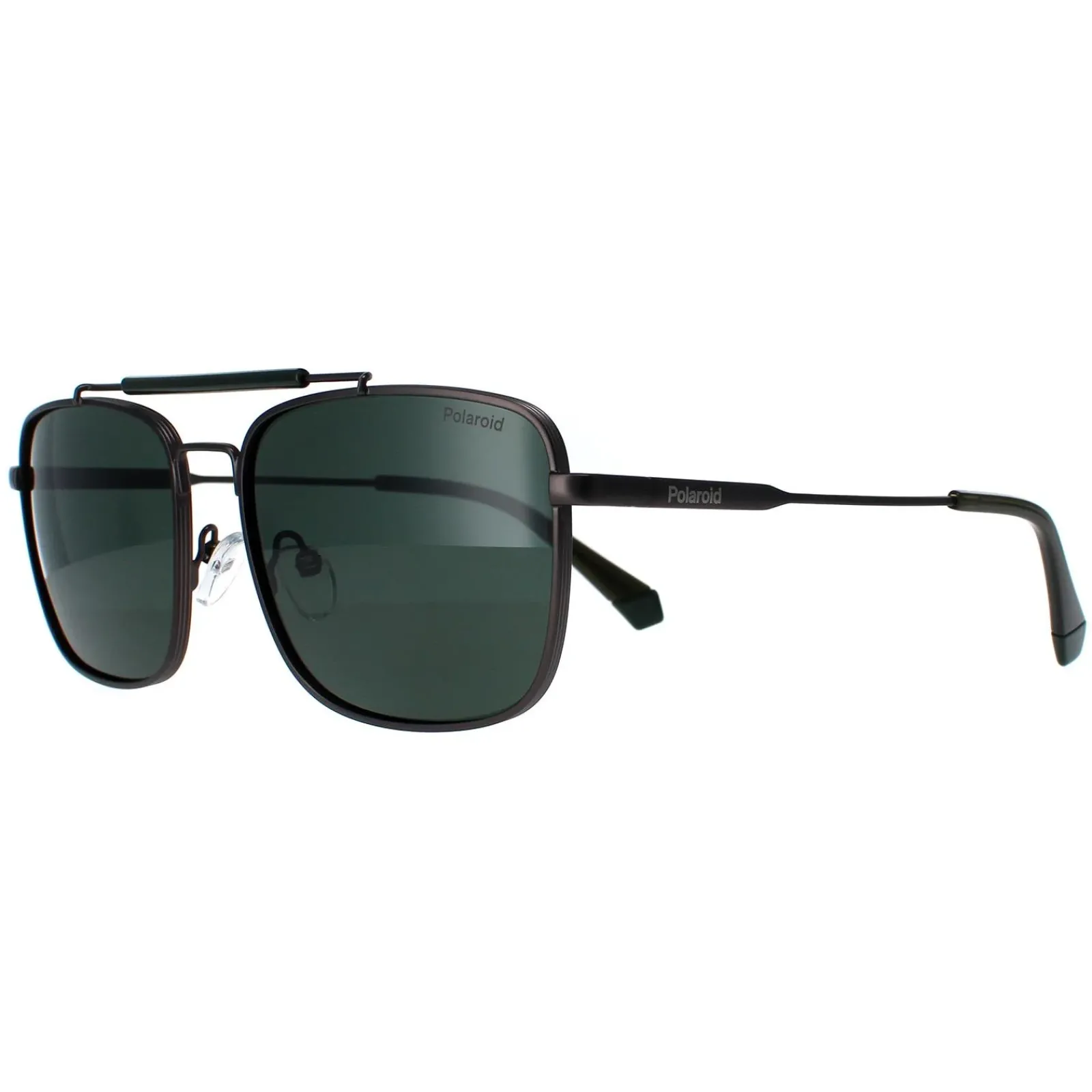 Polaroid Rectangle|Polaroid^Sunglasses PLD 2111/S R80/UC Matte Dark Ruthenium Green Polar