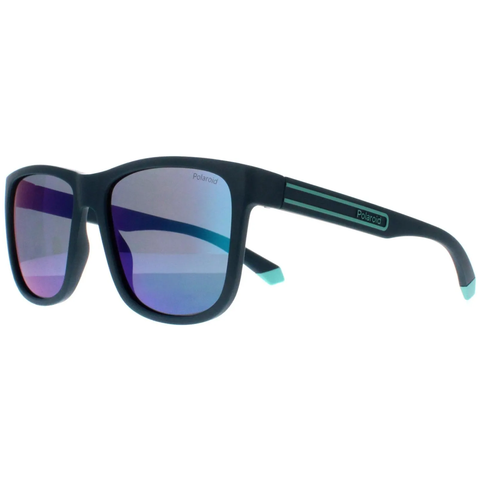 Polaroid Polarised|Square^Sunglasses PLD 2155/S PYW 5Z Matte Teal Grey Green Mirror Pol