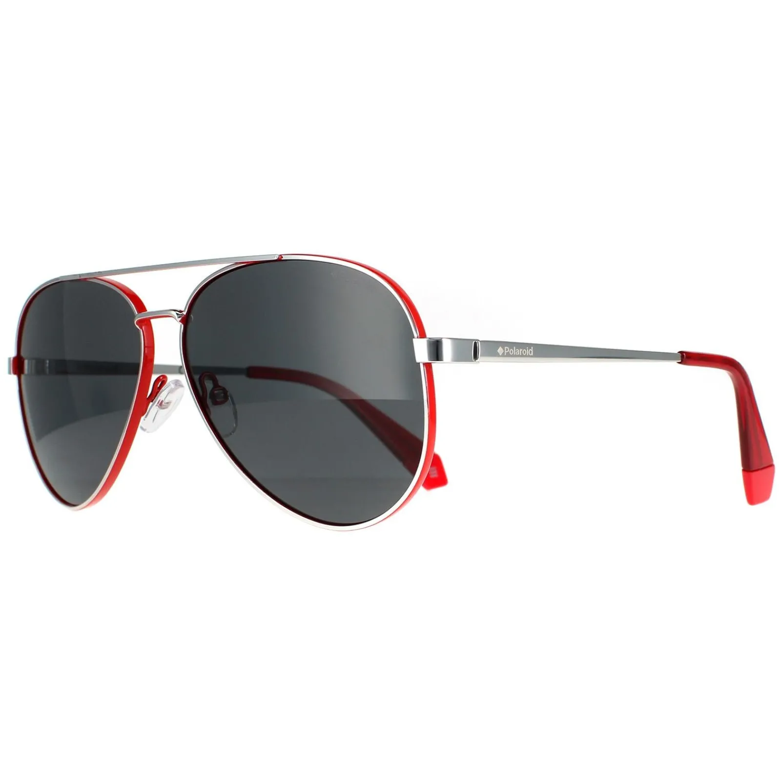 Polaroid Polarised^Sunglasses PLD 6069/S/X J2B/M9 Silver Red Grey Polarized