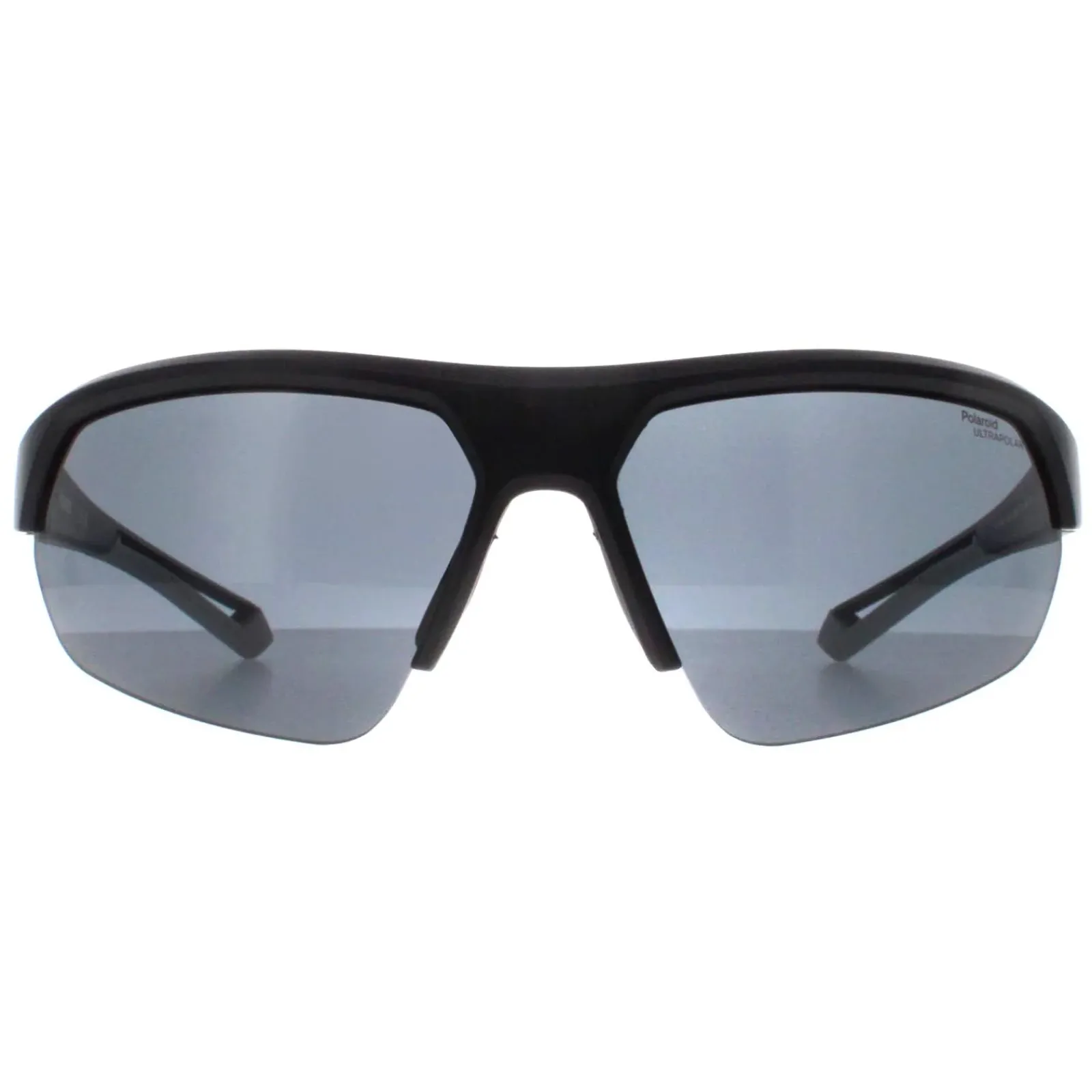 Polaroid Polarised|Rectangle^Sunglasses PLD 7048/S 003 E3 Matte Black Grey Polarized High