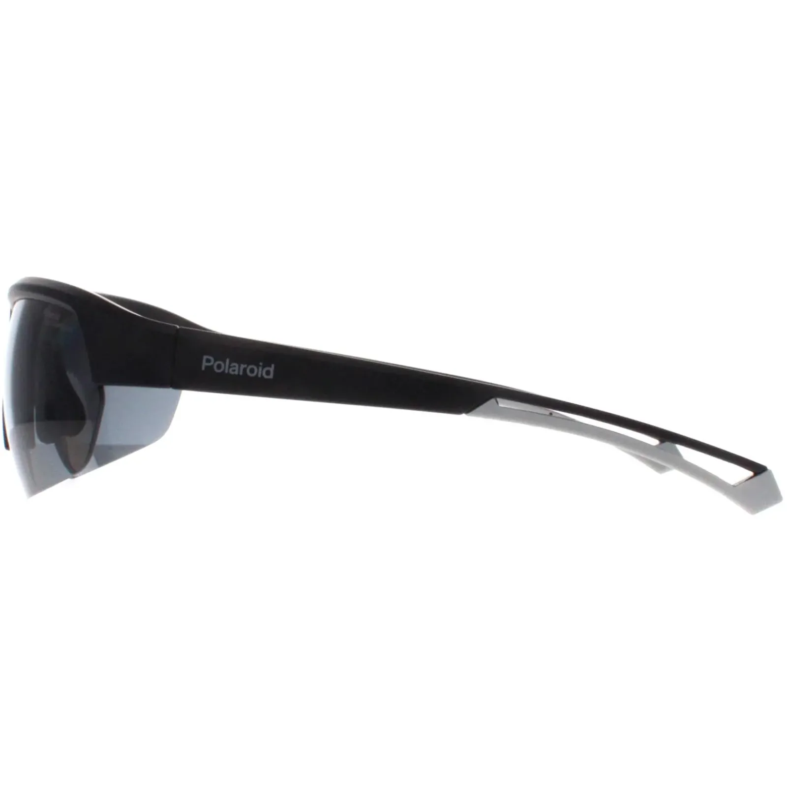 Polaroid Polarised|Rectangle^Sunglasses PLD 7048/S 003 E3 Matte Black Grey Polarized High