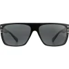 Polaroid Polarised|Rectangle^Sunglasses PLD 6086/S/X 9HT M9 Black Ivory Grey Polarized