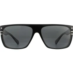 Polaroid Polarised|Rectangle^Sunglasses PLD 6086/S/X 9HT M9 Black Ivory Grey Polarized