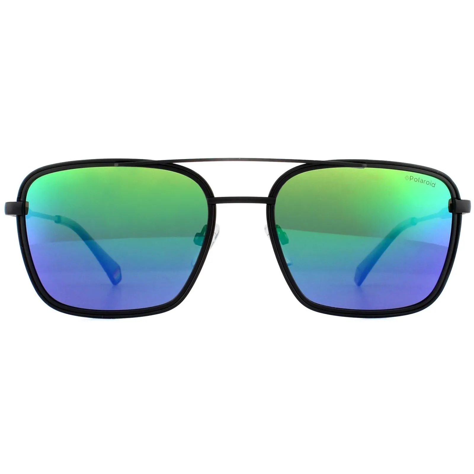 Polaroid Polarised|Aviator^Sunglasses 6115/S RNB FG Black Blue and Green Polarized