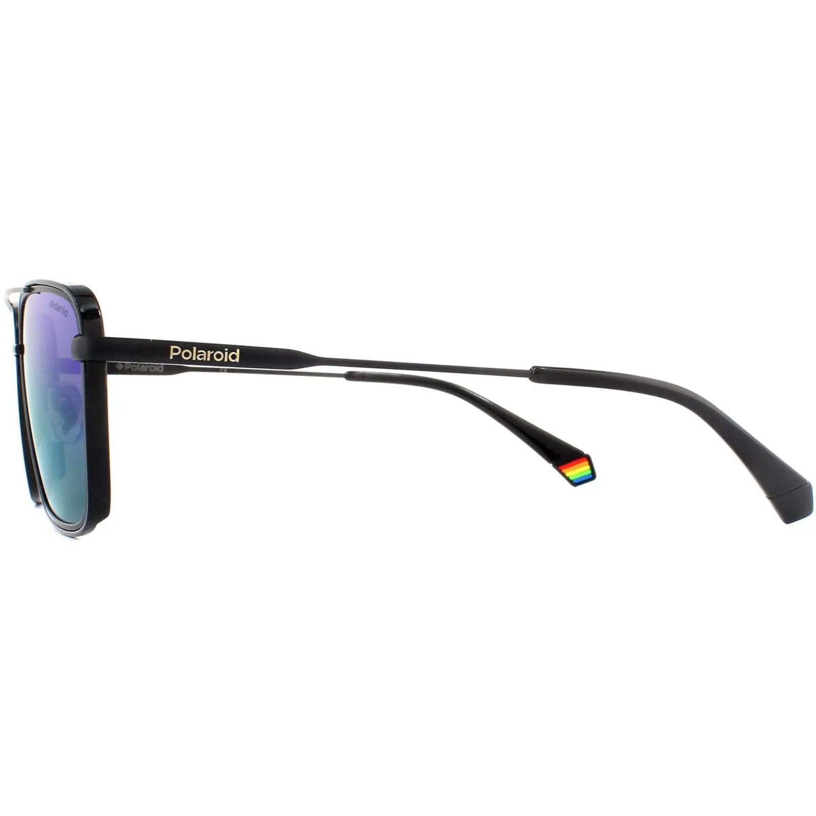 Polaroid Polarised|Aviator^Sunglasses 6115/S RNB FG Black Blue and Green Polarized