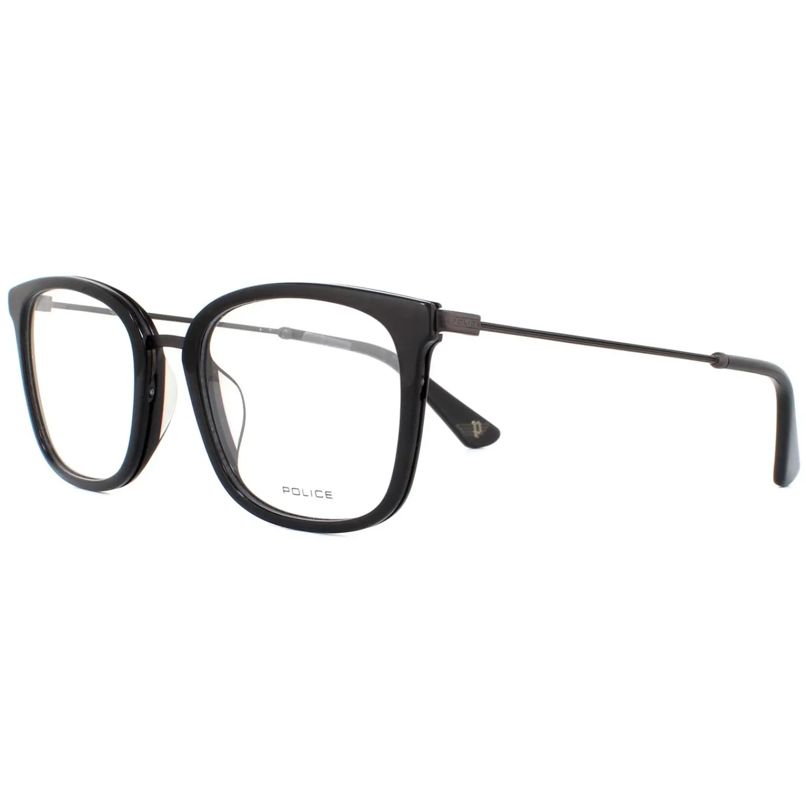 Police Square^Glasses Frames Avenue 3 VPL561 0700 Shiny Black Men