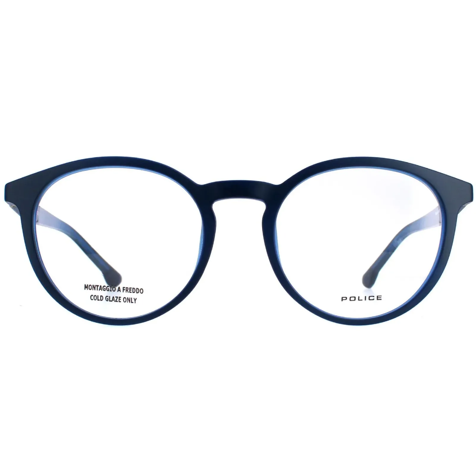 Police Round^Glasses Frames Waka 4 VPL878 0JEB Blue Men