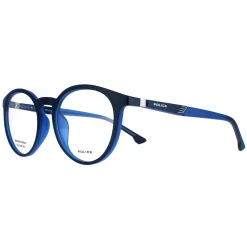 Police Round^Glasses Frames Waka 4 VPL878 0JEB Blue Men
