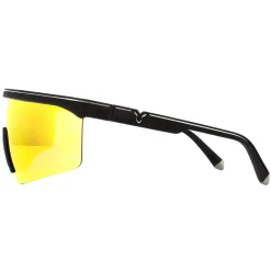 Police Wrap|Police^Sunglasses Lewis 07 SPLA28 6AAY Rubberised Black Red Mirror